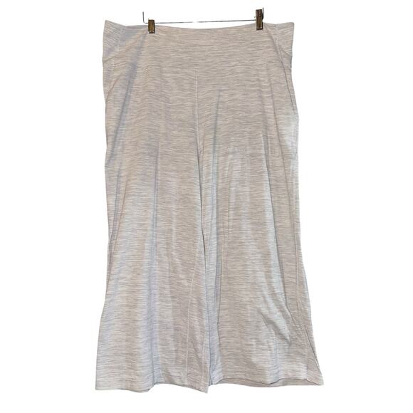Lululemon Wide Leg Cropped Pants Womens 20 Gray Align Super High Rise Nulu Yoga - Picture 2 of 8